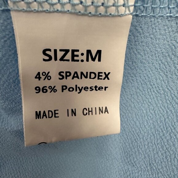 Womens Cowl Neck Blue Blouse Size Medium 96% Polyester & 4% Spandex - Picture 3 of 4